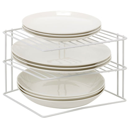 3 Tier Corner Kitchen Plate Rack Tidy Cupboard Shelf Insert Organiser New