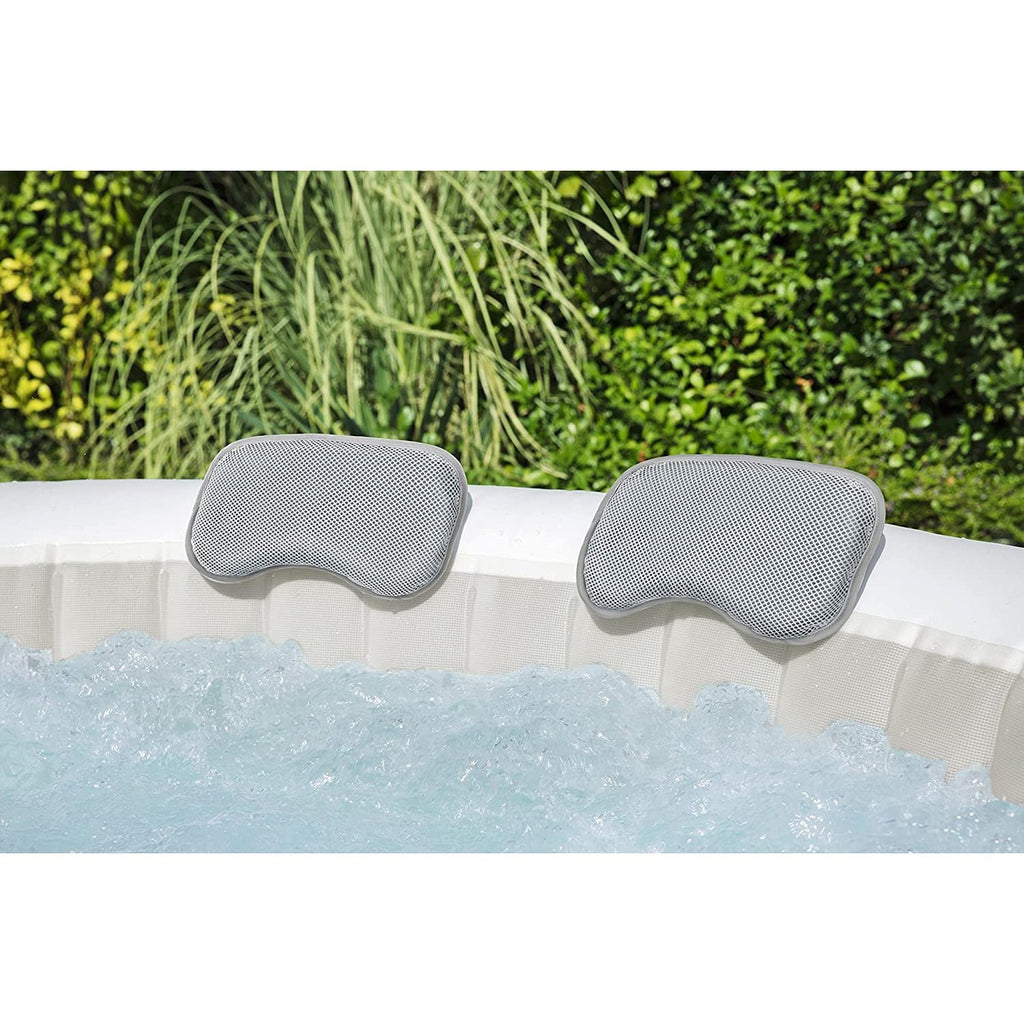 Lay-Z-Spa Padded Hot Tub Pillow Set of 2 – Adjustable Height Ergonomic Head & Neck Support with Washable Mesh | Compatible with All Lay-Z-Spa Models & Most Bathtubs