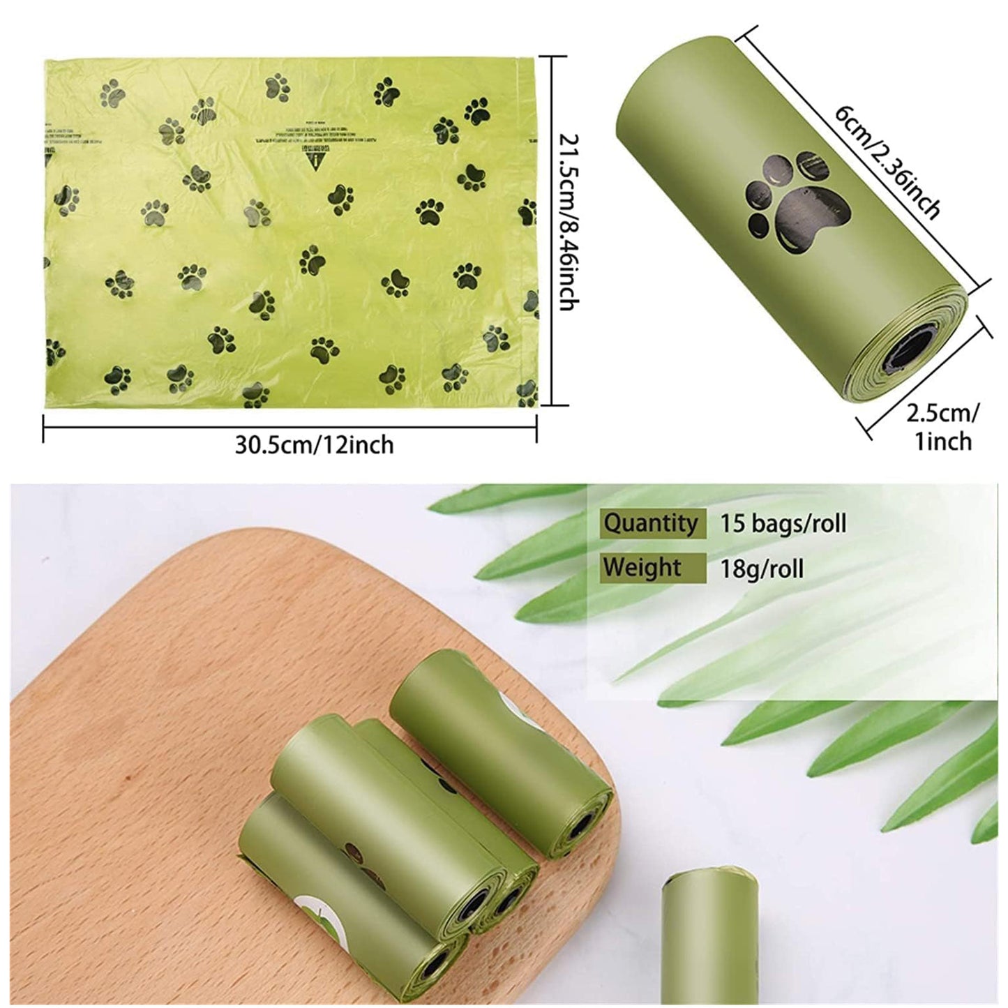 [Dog Poop Bags] 210-Count Leak-Proof Dog Waste Bags with Paw Print Design, 14 Rolls - Durable Plastic Poop Bags for Pet Cleanup & Outdoor Use The perfect gift for Christmas, Dog Waste High Quality Disposal Bags