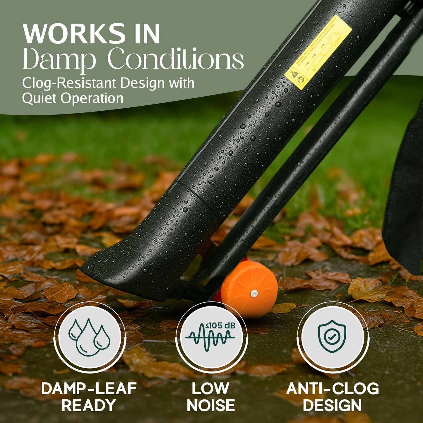 3300W Corded 3-in-1 Leaf Blower Vacuum Mulcher with 45L Bag, 12m Cable & Wheels for Garden Yard Patio