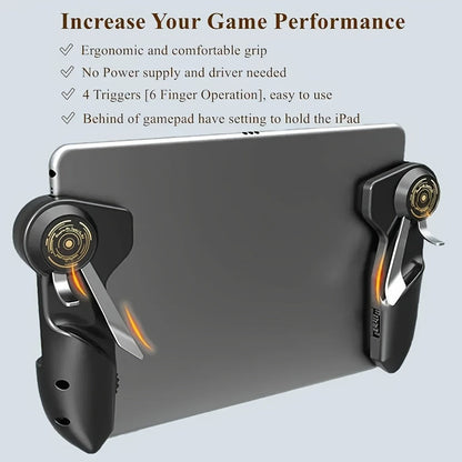 Mobile Gaming Grip with Shooting Trigger & Aim Button – Ergonomic PUBG Game Controller Assist for Tablets & Phones – Portable Gaming Accessory Gift for Boys