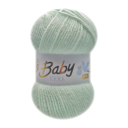 Woolcraft - Baby Care Double Knitting Yarn - 2 or 5 Pack of 100g Balls of 100% Acrylic Yarn - 13 Colours Available - Aqua, Beige, Baby Blue, Oyster, Denim, Lilac, Mint, Peach, Baby Pink, Rouge, Silver, White or Lemon - Perfect for Knitting or Crochet