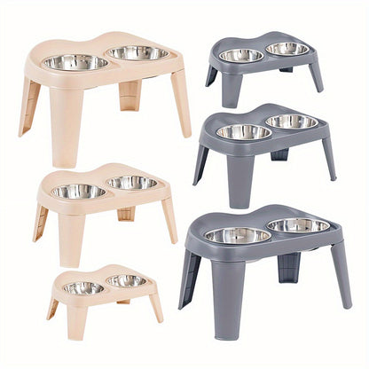 Dog Bowls with Stand, Adjustable Raised Dog Bowl for Large Dogs, Dog Feeding Station with 2 Stainless Steel Dog Bowls, Non-Slip elevated dog bowls