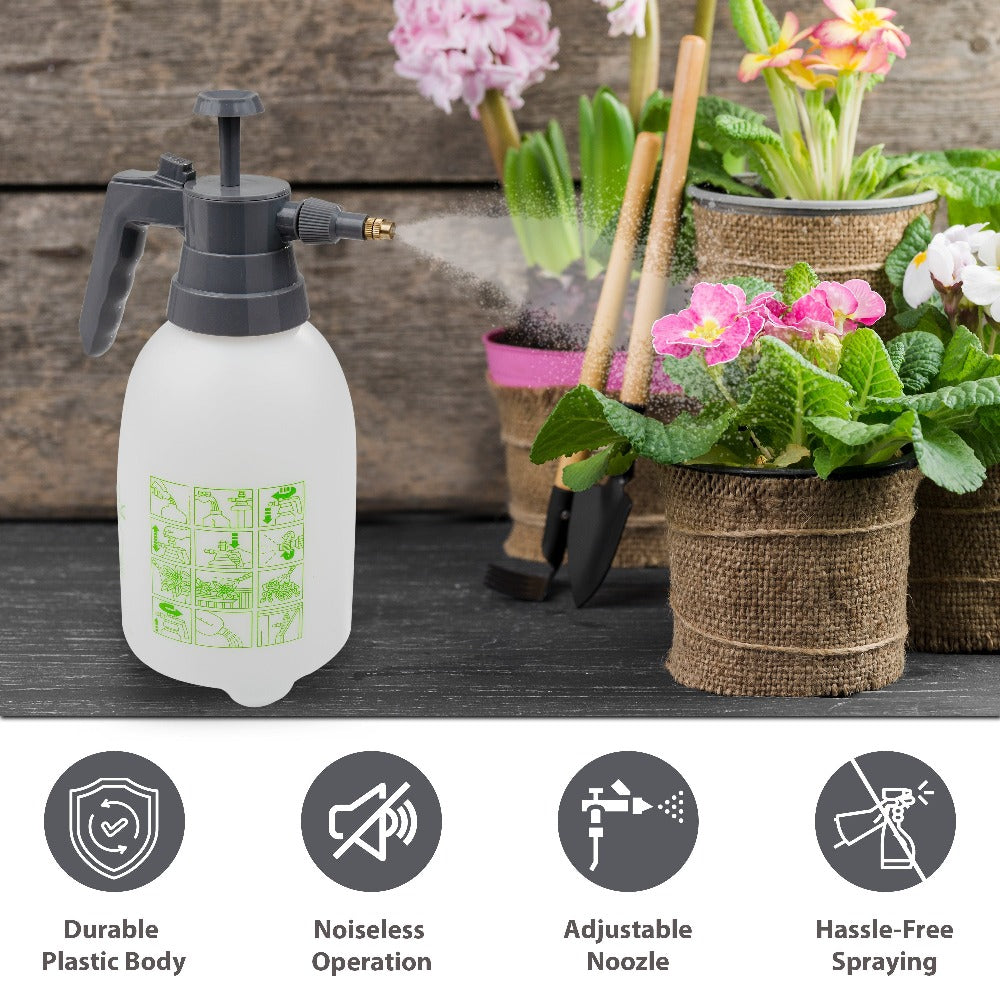 3L Garden Pressure Sprayer Handheld Manual Pump with Adjustable Nozzle | Weed Killer Fertiliser Cleaning | Heavy Duty Portable Chemical Sprayer