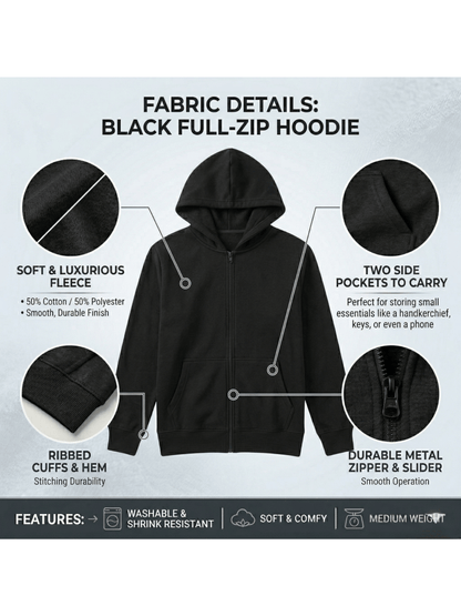 GW CLASSY OUTFIT Boys Girls Casual Fleece Hoodie Kids Lightweight Zipper Sweat Shirt Soft and Comfortable for School and Everyday