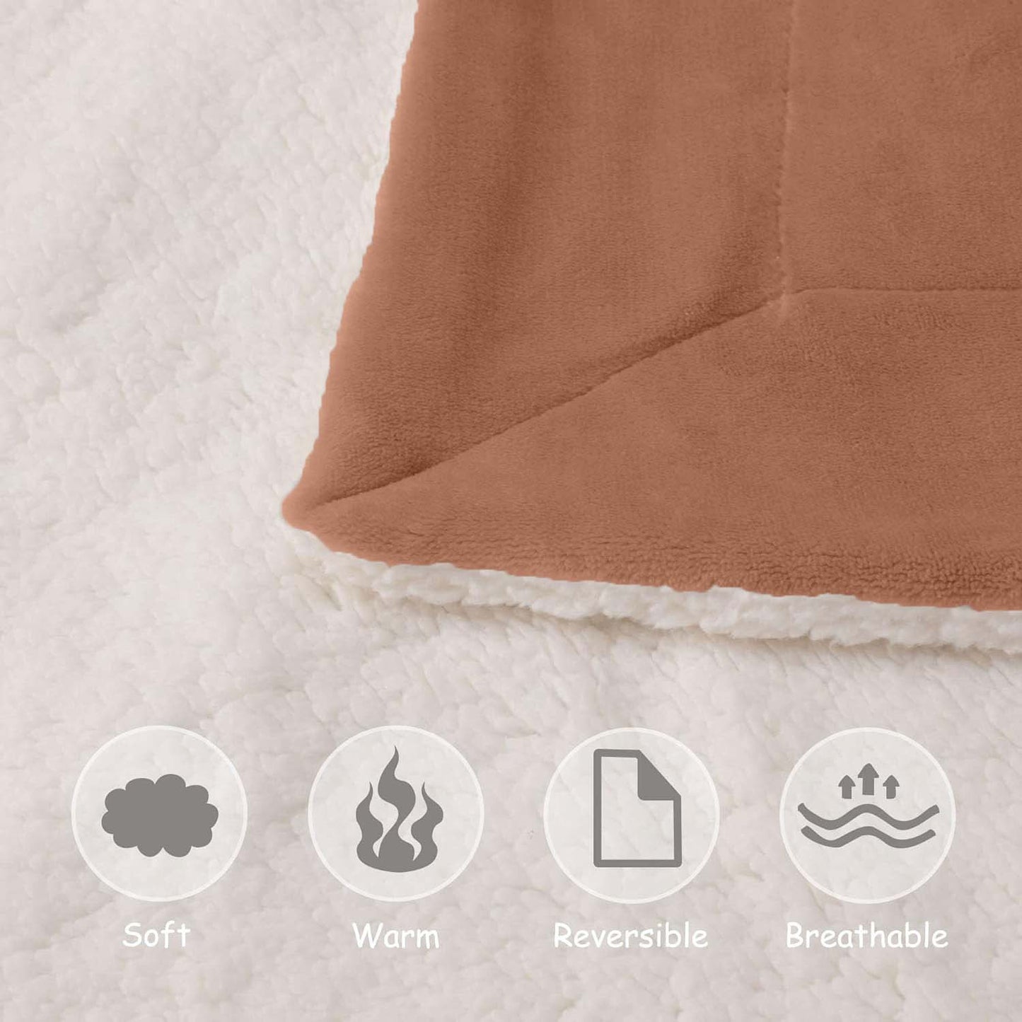 Soft Cozy Sherpa Blanket, Double-Sided Throw Blanket, Contemporary Design, Warm Throw for Couch, Bed, Office and Travel, Versatile All-Season, Perfect Holiday Gift