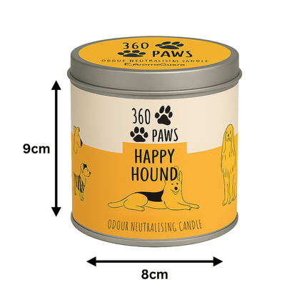 Happy Hound Candle – Fresh Jasmine & Tonka | Odor-Neutralizing Long-Lasting Pet-Friendly Candle | 50-Hour Burn Time AromaGuard Scented Candle for Home