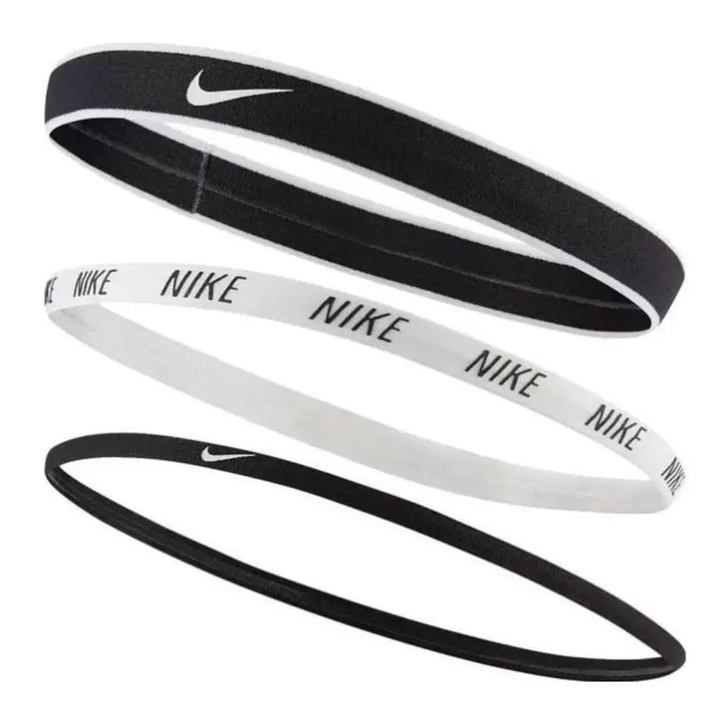 Nike 3 Pack Mix Width Anti Slip Sports Headband, Anti Slip Breathable Black Sports Headbands | High Elasticity Headband Suitable for Running, Fitness, Yoga, Soccer, And Tennis, Fitness Accessories | Minimalist Headband