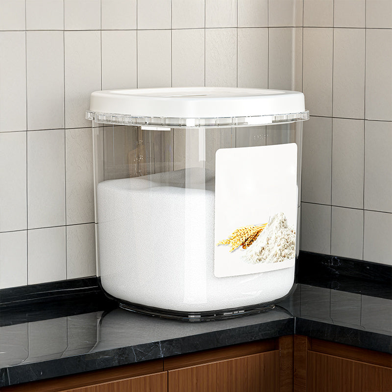 5-10KG Airtight Food Storage Container with Lid and Measuring Cup Plastic Portable Cereal Container for Kitchen, Storage Bin for Rice Beans, Flour, Pet Food