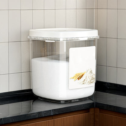 5-10KG Airtight Food Storage Container with Lid and Measuring Cup Plastic Portable Cereal Container for Kitchen, Storage Bin for Rice Beans, Flour, Pet Food
