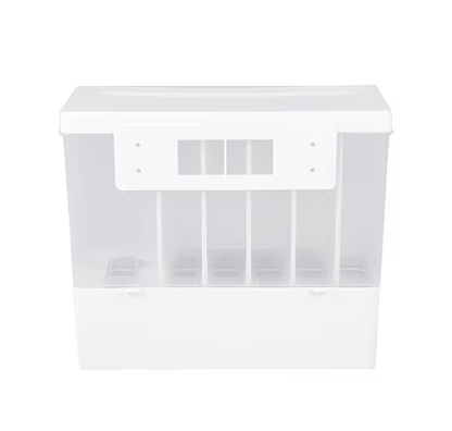 6 in1 Cereal Dispenser Dry Food Dispenser Storage Container Wall Mount Cereal Grain Rice Dispenser 6 Grid Rice Dispenser Food Bucket for Kitchen Home