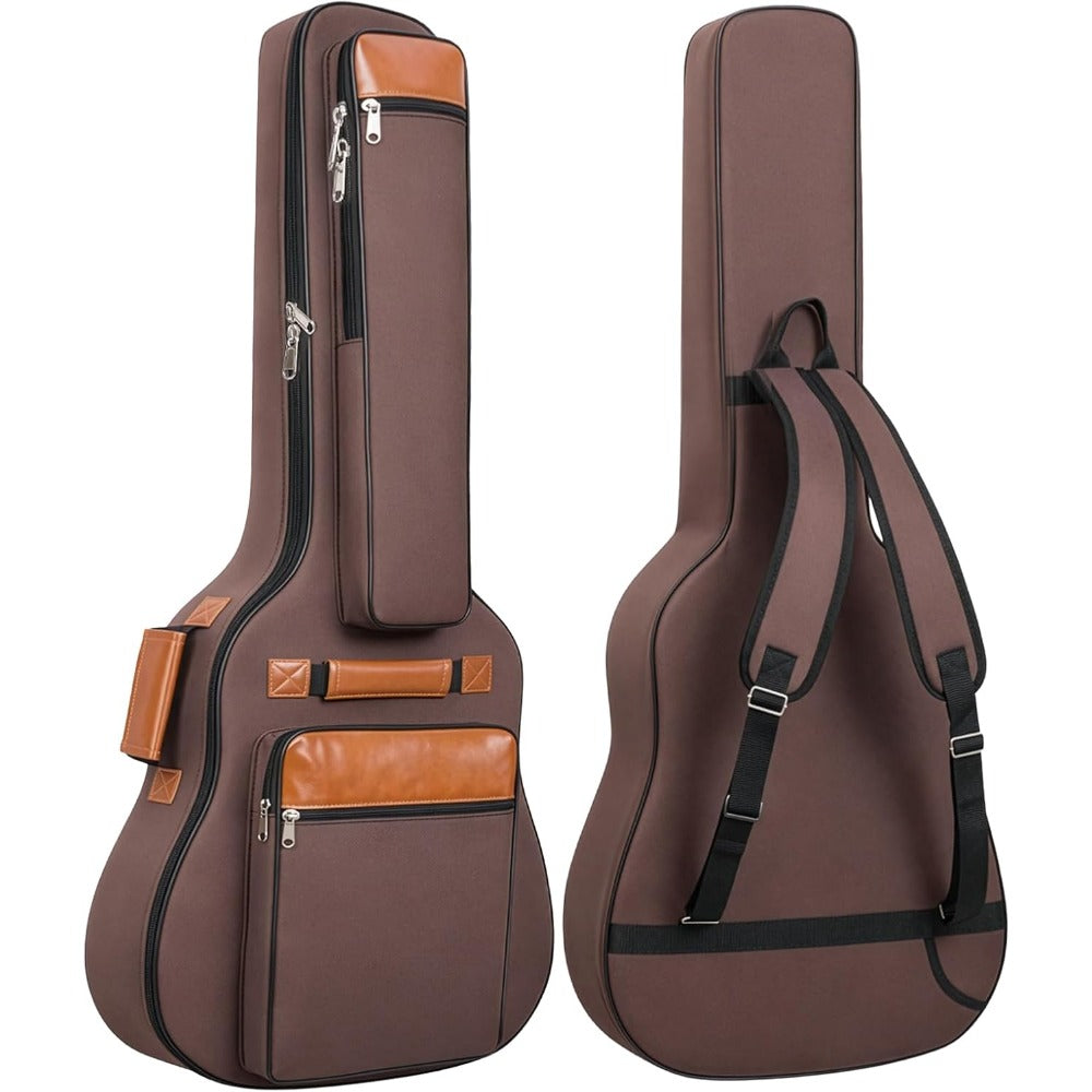 With Adjustable Strap 5 Pockets Of Guitar Bag Padded Gig Bag 12mm Thick for 40-42 Inch Acoustic Guitars