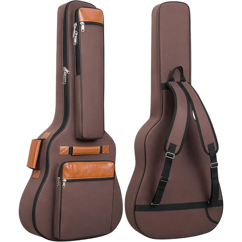 With Adjustable Strap 5 Pockets Of Guitar Bag Padded Gig Bag 12mm Thick for 40-42 Inch Acoustic Guitars