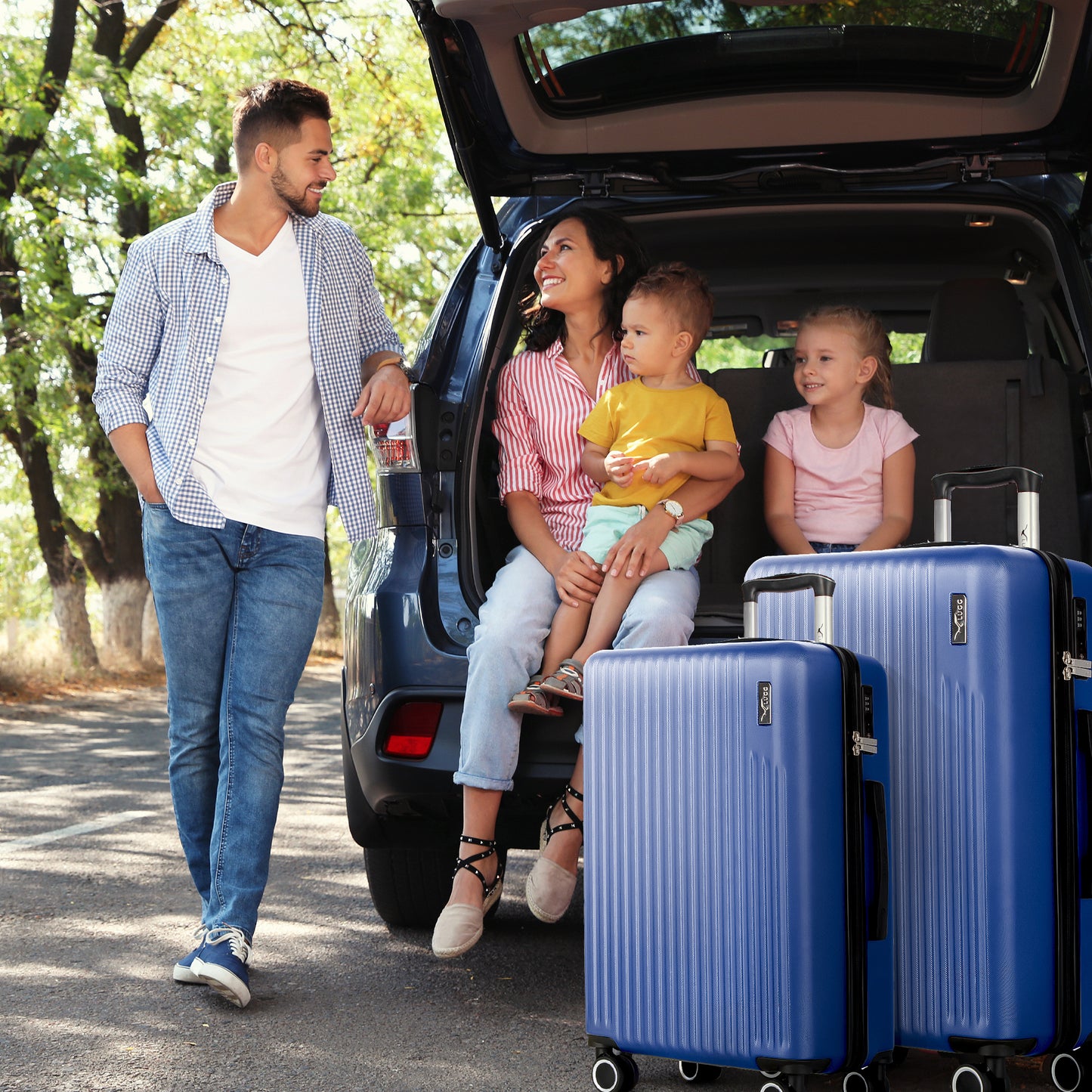 LUGG 76.5 x 50.5 x 30cm Vacay Suitcase ABS Luggage with TSA Indent Lock, Aluminium Trolley Handle, 360° Spinner Wheels, Water-Resistant & Durable Material - Airline Compatible (28inch)