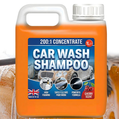 Cherry Scented Concentrated Car Wash Shampoo High Foaming Cleaning Soap Removes Road Dirt (1 Litre)