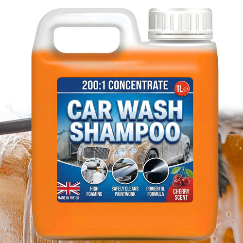 Cherry Scented Concentrated Car Wash Shampoo High Foaming Cleaning Soap Removes Road Dirt (1 Litre)