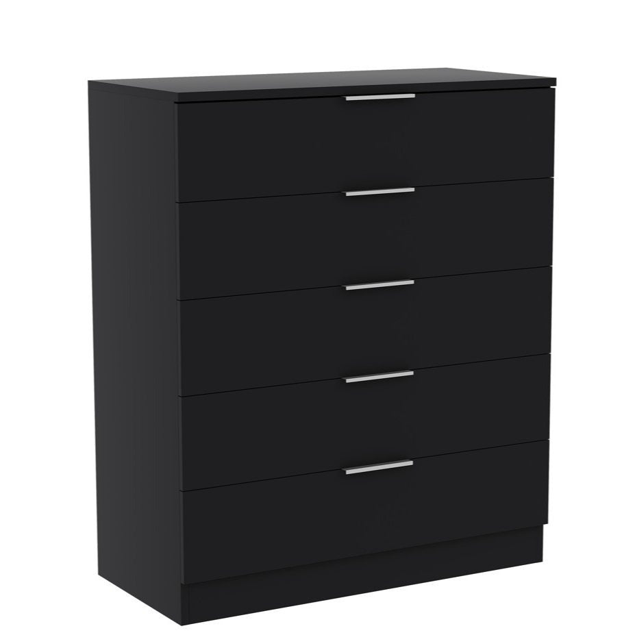 Vida Designs Trega 5 Drawer Chest Of Drawers Space-Saving Storage Smooth Glide Drawers Bedroom Furniture