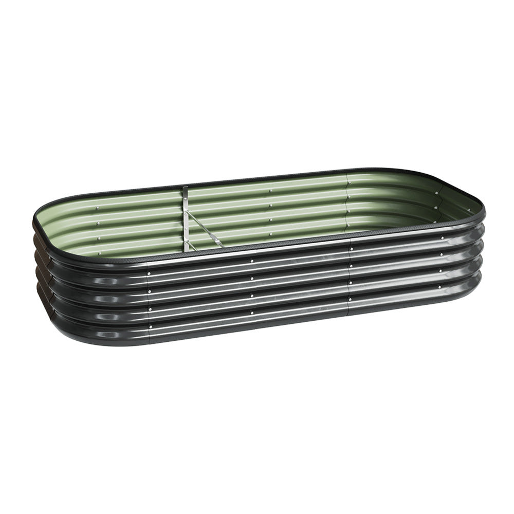 Metal Raised Garden Bed Outdoor Powder-Coated Steel Planter Box for Vegetables Herbs Flowers | 120cm & 160cm | White & Anthracite