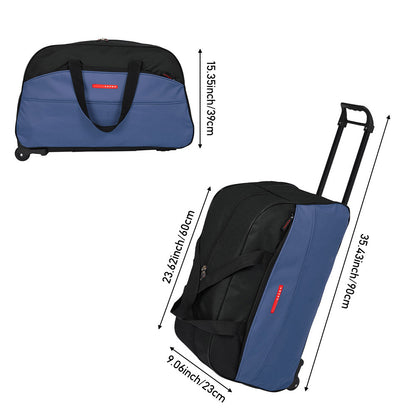 Large Capacity Rolling Travel Bag with Wheels, Lightweight Foldable Luggage Duffel for Weekend Getaways, Business Trips, and Airport Travel, Spacious Carry - on Tote for Packing Essentials