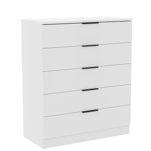 Vida Designs Trega 5 Drawer Chest Of Drawers Space-Saving Storage Smooth Glide Drawers Bedroom Furniture