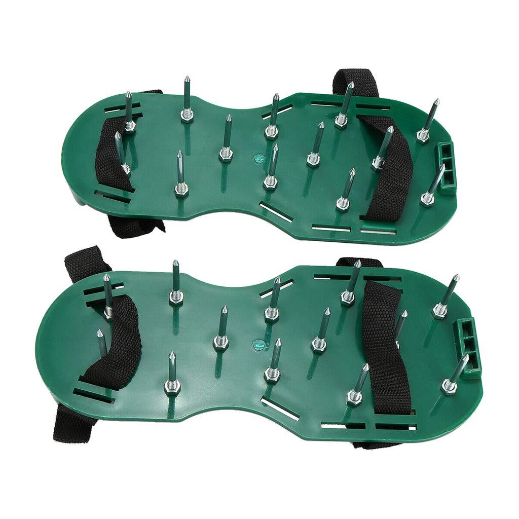Lawn Aerator Spike Shoes with 26 Metal Spikes & 4 Adjustable Straps – Manual Aerating Sandals for Grass & Soil Health, Universal Fit, 5cm Deep Spikes for Garden Lawn Care