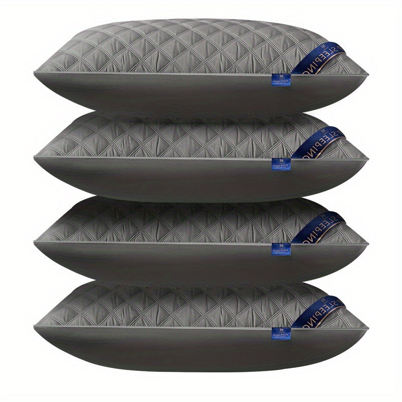 1/2/4/6 Pack Luxury Bed Pillows - Heavyweight 800G/900G All-Season Soft Plush Cushions, Elegant Modern Design, Hand Washable Luxury Pillows for Bedroom, Hotel