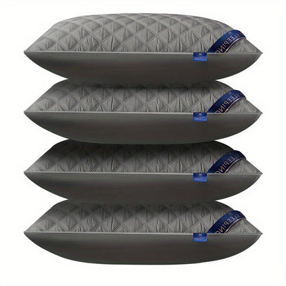 1/2/4/6 Pack Luxury Bed Pillows - Heavyweight 800G/900G All-Season Soft Plush Cushions, Elegant Modern Design, Hand Washable Luxury Pillows for Bedroom, Hotel
