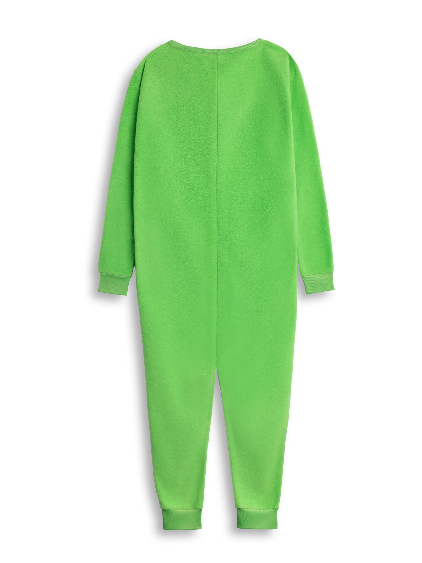 Minecraft Creeper Boys Green Zip-Up Onesie | Long Sleeve Microfleece Sleepwear with Steve & Enderman Print | Kids Gamer Nightwear | Ideal for Bedtime & Lounging | Minecraft Merch - 13-14 Years