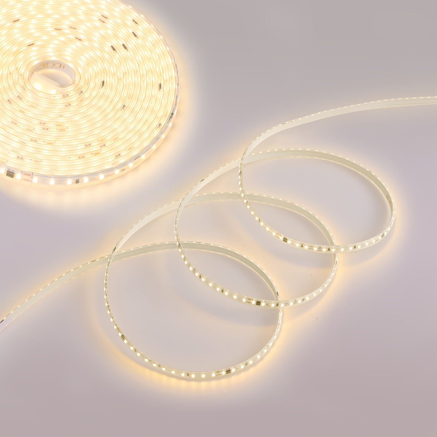 AC 220V 230V LED Strip Lights, 120leds/m 7W/meter Flexible Indoor Lighting Lamp, Led Ribbon Adhesive High Brightness, White Or Warm White For Kitchen, Garden, Home Room Decoration, With UK Power Plug And Switch