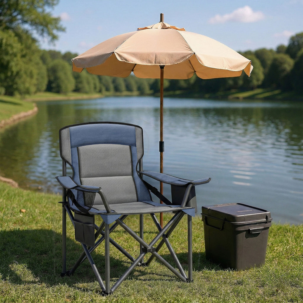 Oversized Folding Camping Chair - Lumbar Support Design