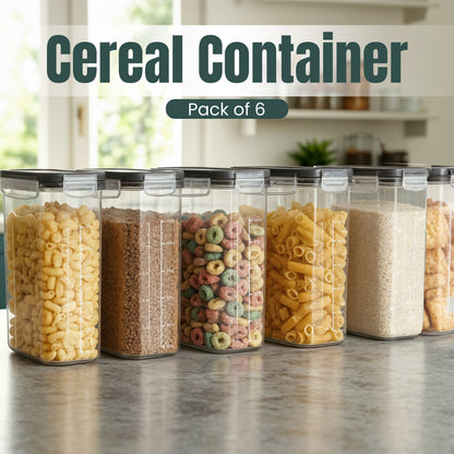 Kichly Cereal Dispenser & Storage Container for Kitchen & Pantry – Air Sealed Kitchen Organizers and Storage Box - Plastic – Dry Food Organizer