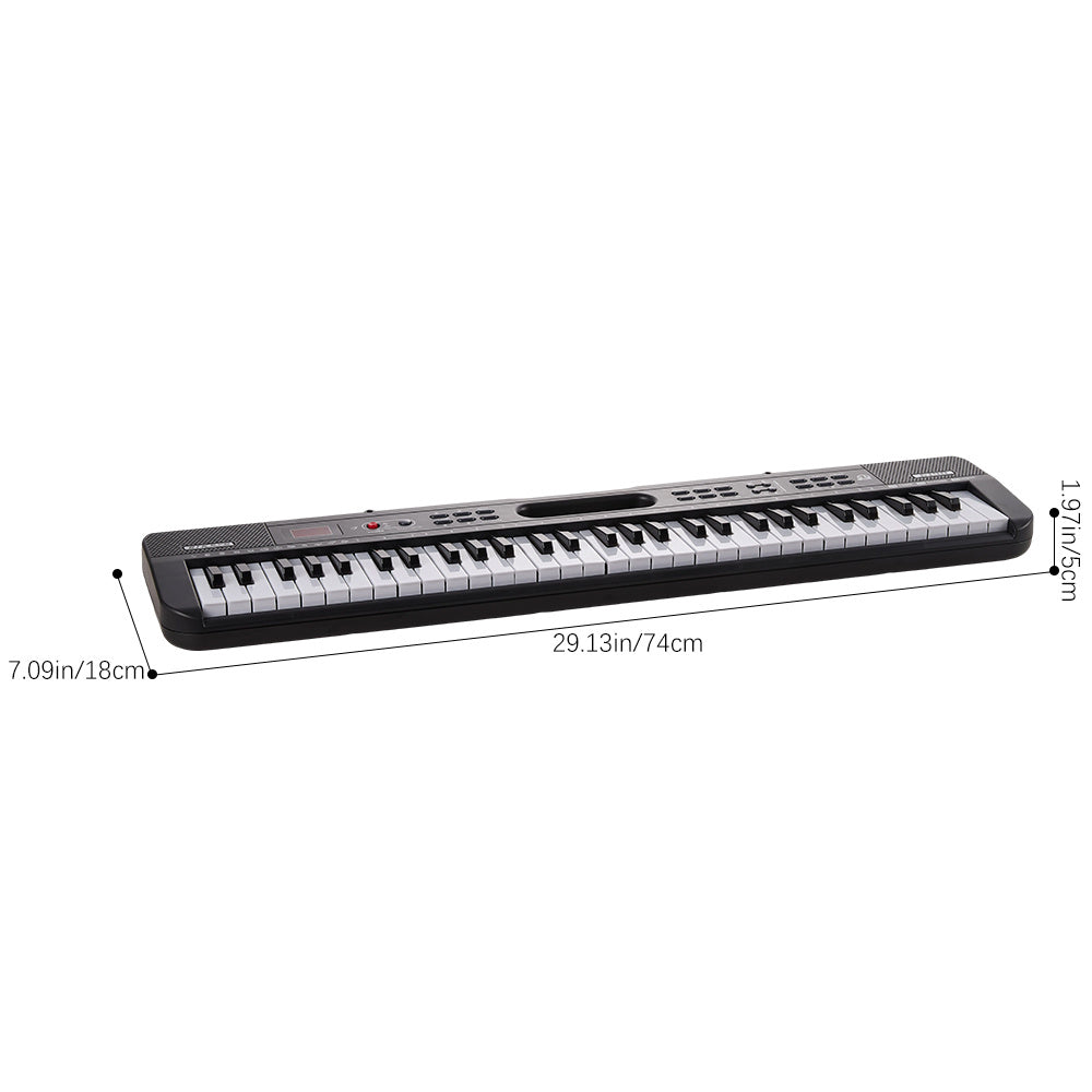 61-Key Multifunctional Portable Entertainment Keyboard Suitable for Beginners with Preset/60 Demo Songs 200 Tones 200 Rhythms Percussion Instruments Ideal Music Gift for Christmas Halloween Thanksgiving