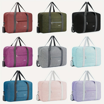 Lightweight Underseat Weekend Tote Bag for Men & Women - Durable Overnight Travel Holdall with Shoulder Strap, Spacious Interior, Easy-Clean Fabric & Reinforced Stitching - Must-Have Carry-On Gift for Holiday Travel, 2025 Christmas Gift
