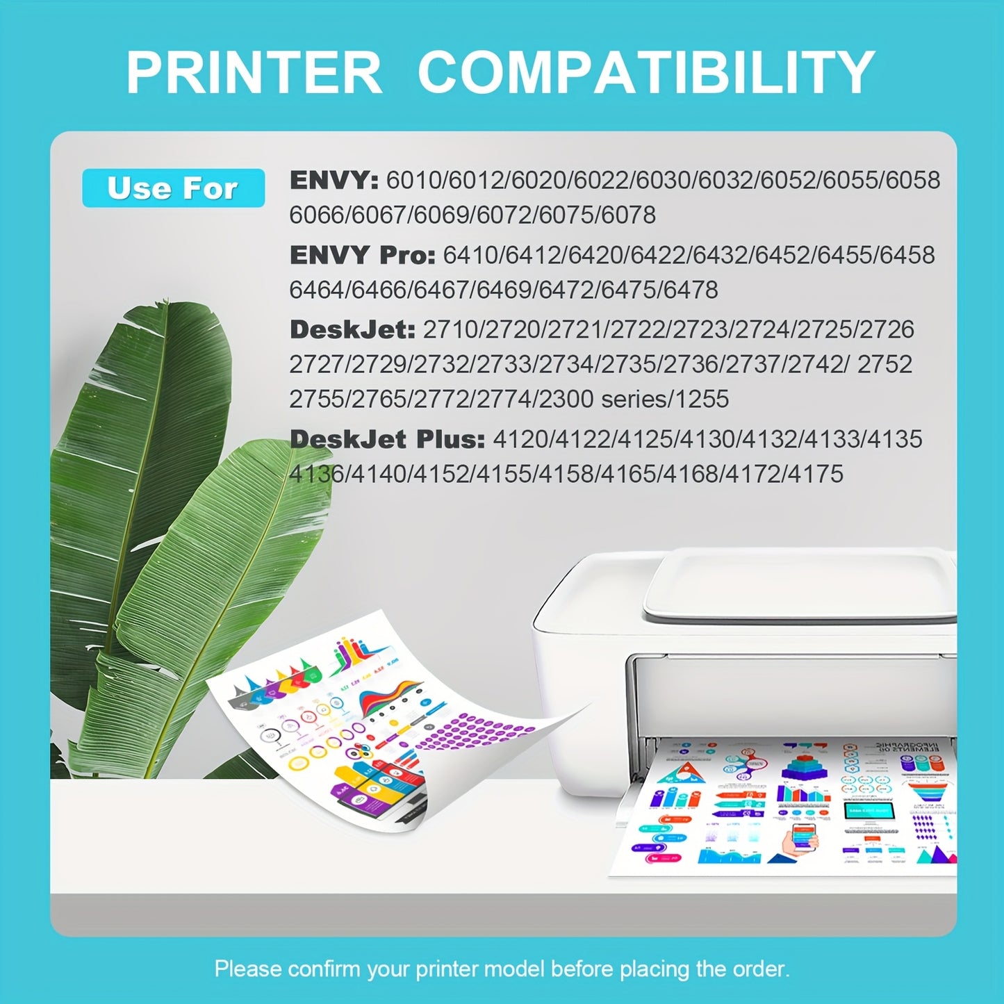 Compatible HP 305XL Ink Cartridges Black and Color Used for HP Deskjet 6000 6055 6400 6458 6458e 6455e Printer