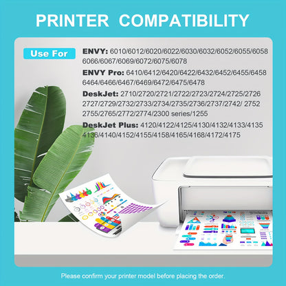 Compatible HP 305XL Ink Cartridges Black and Color Used for HP Deskjet 6000 6055 6400 6458 6458e 6455e Printer