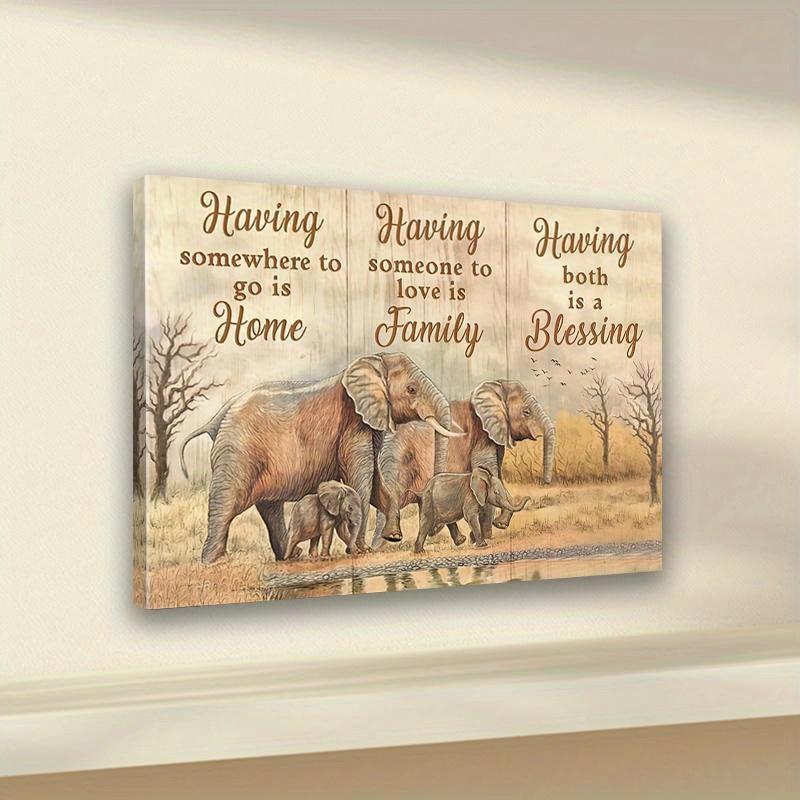 Elephant Family Quote Canvas Wall Art - alternate view 8