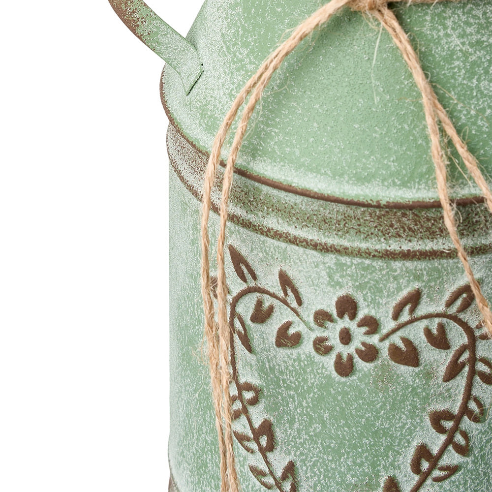 Rustic Metal Pitcher Vase with Heart Cut-Out Detail - dimensions detail 10