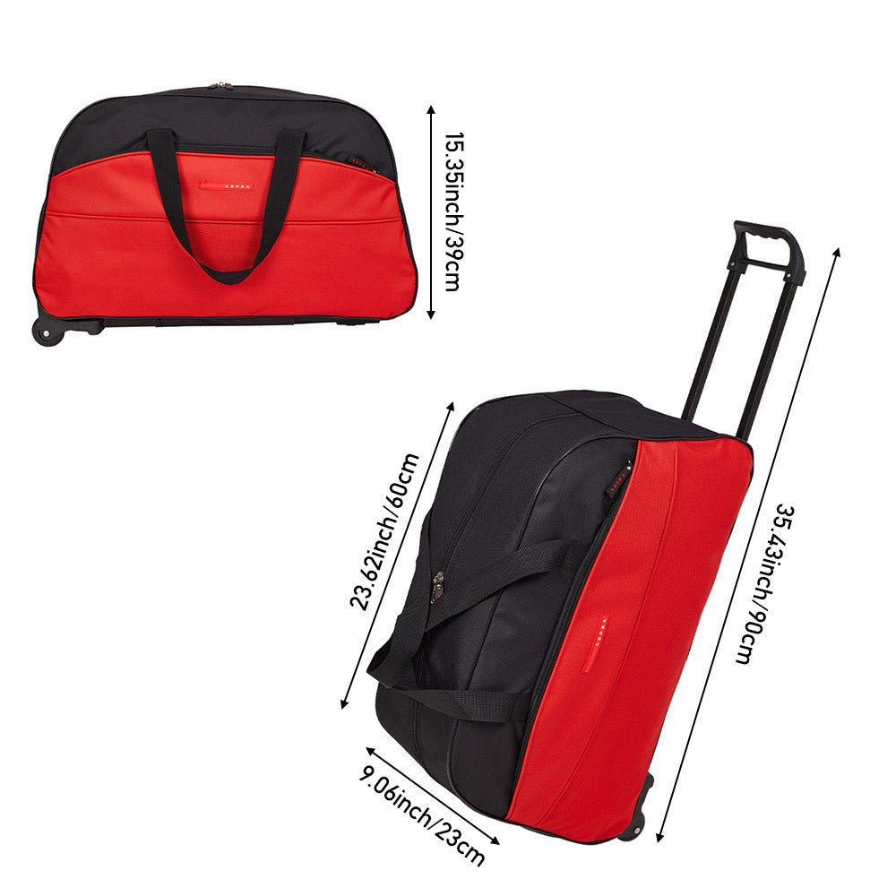 Large Capacity Rolling Travel Bag with Wheels, Lightweight Foldable Luggage Duffel for Weekend Getaways, Business Trips, and Airport Travel, Spacious Carry - on Tote for Packing Essentials