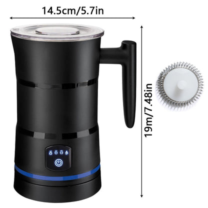 Milk Frother, Milk Frother Electric, 4- in-1 Automatic Milk Frothers, Large Capacity Hot & Cold Milk Foamer, Silent Operation Milk Heater and Warmer for Coffee, Latte, Cappuccino, Chocolate