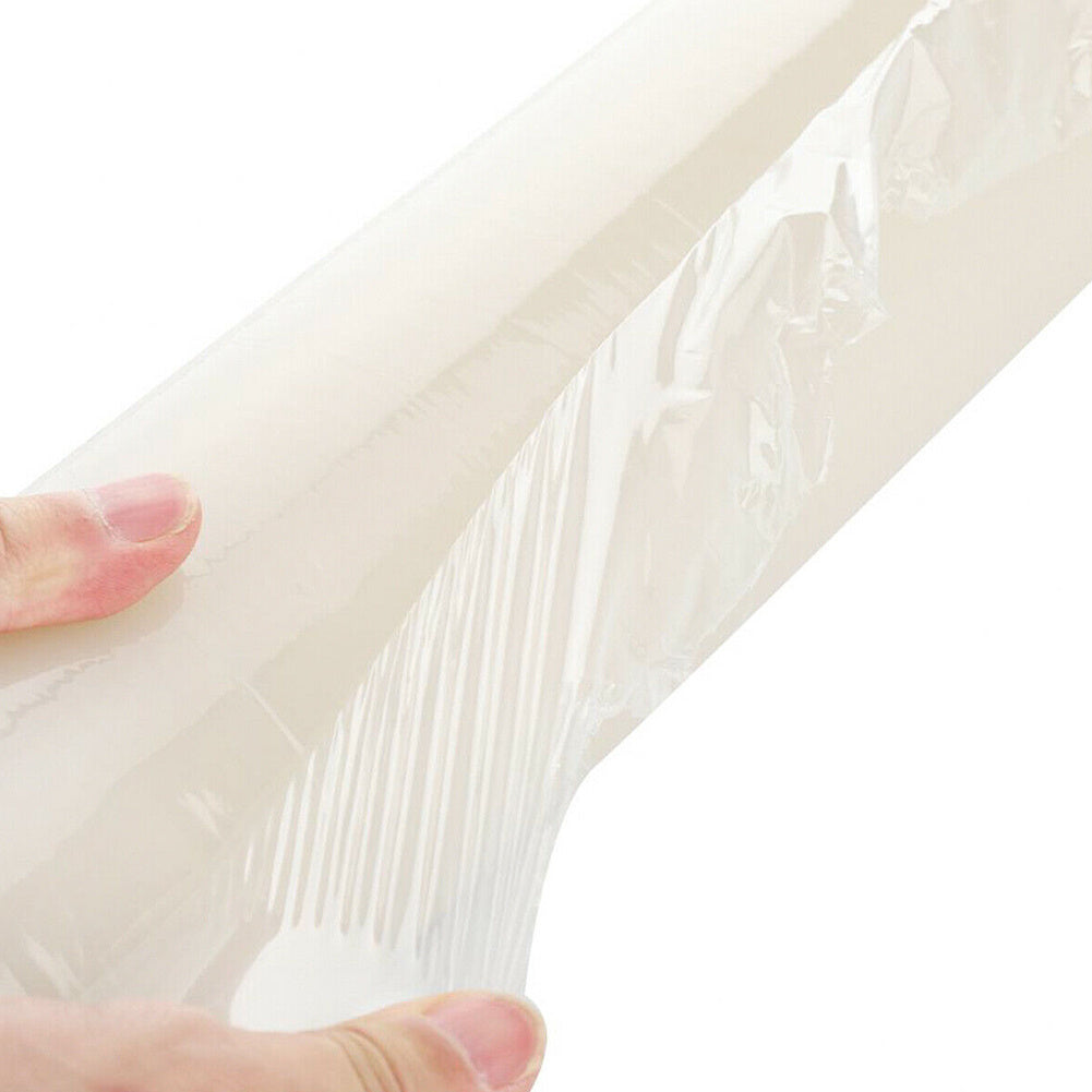 1 Roll Self-adhesive Pallet Shrink Wrap Stretch Film - Heavy Duty Puncture Resistant Waterproof Floor Carpet Protection Film, 60cm x 30m, Clear PE Packaging Cover Roll for Luggage Moving House Furniture Protect Strong Packing Parcel