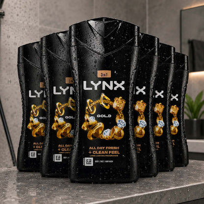 Lynx Gold Shower Gel 225ml - Pack of 6