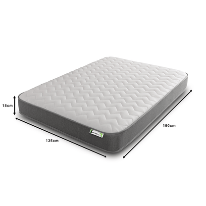 Starlight Beds Zig Zag Hybrid Memory Foam and Open Coil Spring 18CM Deep Mattress