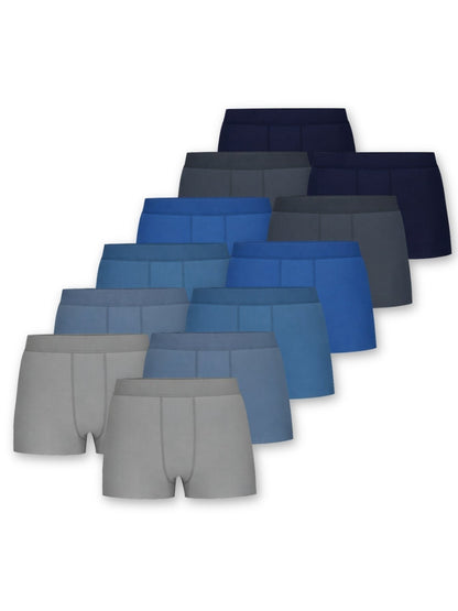 12 Pack Boys Boxers Ages 5-13 Years – Soft & Breathable Cotton Boys Boxer Shorts – Durable Multipack Kids Boxers - Breathable & Anti Chafing Cotton Boxer Shorts for Kids