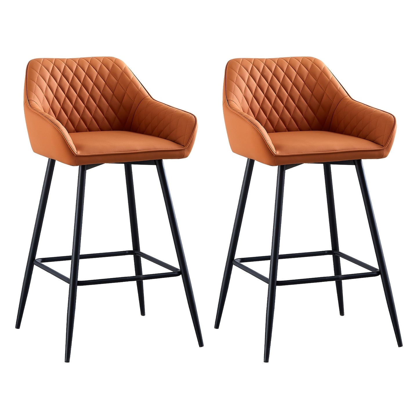 Velvet Bar Stools with Armrest & Backrest – Upholstered Breakfast Bar Chairs for Kitchen Counter Island Home Restaurant Set of 1 or 2