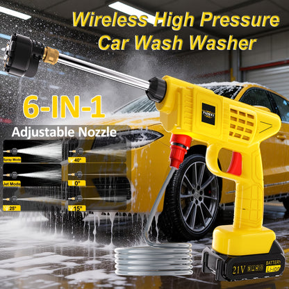 The New 2025 Wireless High-pressure Water Gun Will Be Equipped with a Battery Powered Wireless Cleaning Machine, a Rechargeable Battery and Charging Kit, a Portable High-pressure Cleaning Machine, Suitable for Outdoor Vehicle Cleaning and Watering.