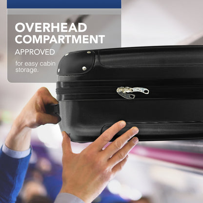 LUGG Skywander 15 Inch (45x34x20cm) Lightweight Underseat Cabin Bag EasyJet Approved Carry-On Suitcase, Durable ABS Hard Shell, Smooth Double Spinner Wheels, Water Resistant & Compact Travel Luggage (45x34x20cm)