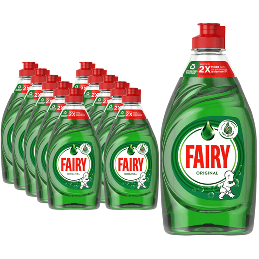 Fairy Original Dishwashing Liquid 320ml – Pack of 10 - Clean & Fresh Scent - Tough on Grease, Gentle on Hands