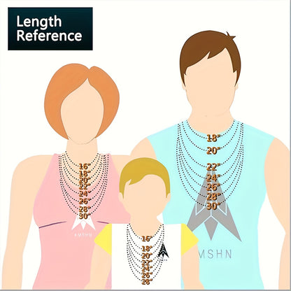 10pcs 316 Stainless Steel Necklaces, Made of Non-Fading Jewelry Material, Suitable for Matching Additions, 2.5Mm in Thickness And 60Cm in Length