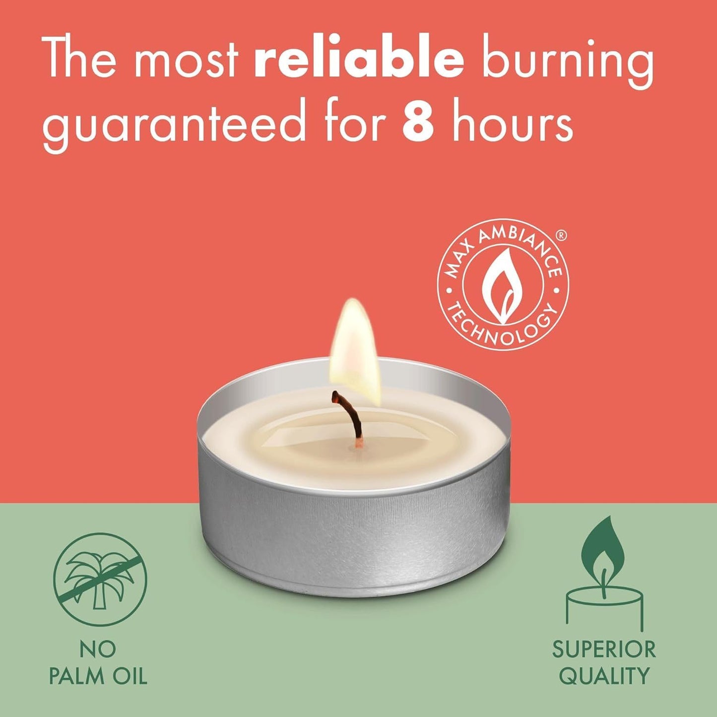 Bolsius Unscented White Tealight Candles, Pack of 45, 8-Hour Tealights for Home Use and Decor