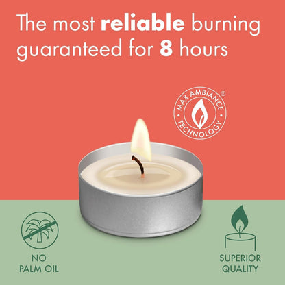 Bolsius Unscented White Tealight Candles, Pack of 45, 8-Hour Tealights for Home Use and Decor